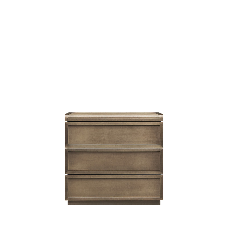 „Orione“ ist ein Nachttisch aus Holz mit Schubladen, aus dem Katalog von Promemoria | Promemoria