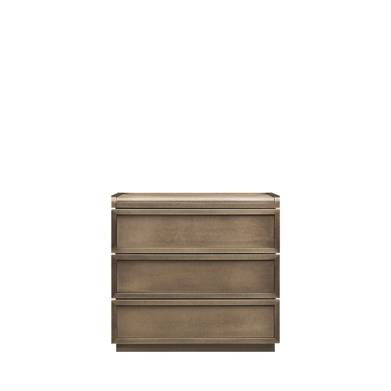 Orione is a wooden bedside table with drawers from the Promemoria's catalogue | Promemoria