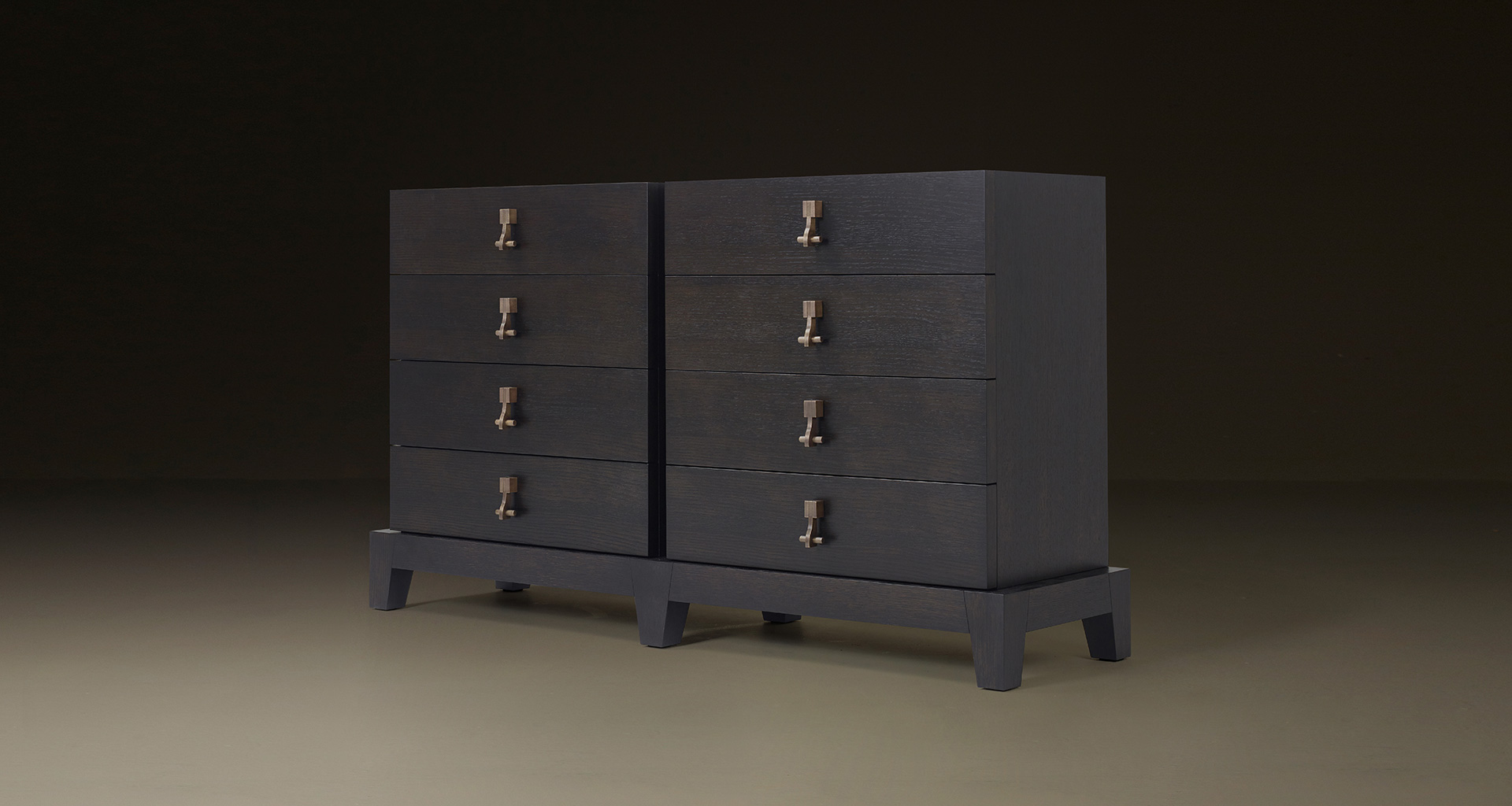 Amarcord is a wooden chest of drawers that can have bronze drawer fronts from Promemoria's catalogue | Promemoria