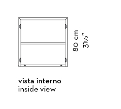 Dimensioni di Amarcord, mobile contenitore componibile con ante, del catalogo di Promemoria | Promemoria