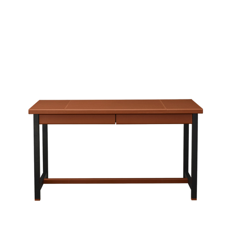 Promemoria Ernest Wooden Writing Desk Covered In Leather