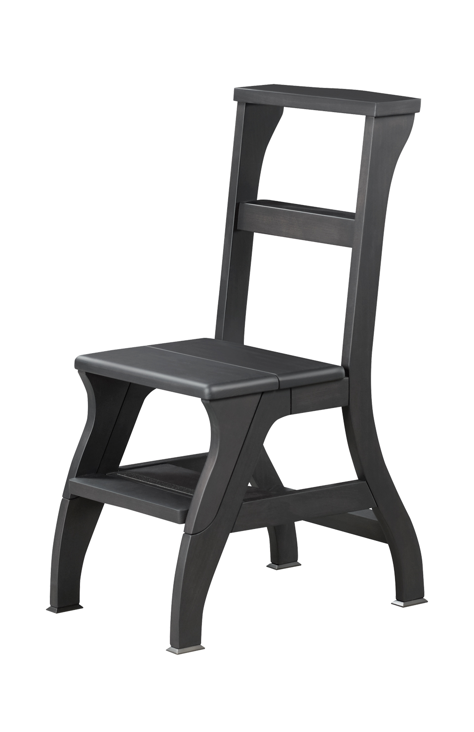 Rebecca是一款木质可变形梯椅，配备有金属或青铜支脚，请参见Promemoria产品目录|Promemoria
