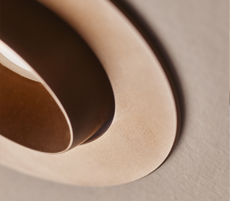 Detail of Eliot, a recessed LED downlight in bronze, from Promemoria's catalogue | Promemoria