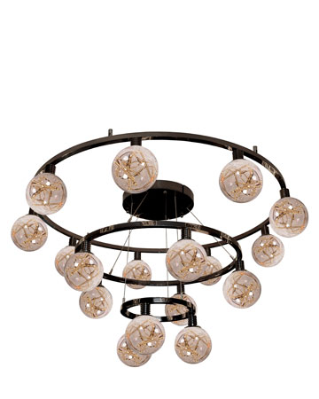 Higgs is a Murano glass hanging LED lamp available in different colors, designed by Castiglioni from Promemoria's catalogue | Promemoria