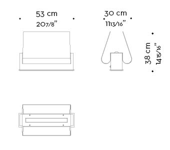 Dimensioni di Dodoma, lampada da tavolo con struttura in legno, paralume esterno in bronzo, interno in ottone e dettaglio in vetro di Murano della Capsule Collection di Bruno Moinard di Promemoria | Promemoria