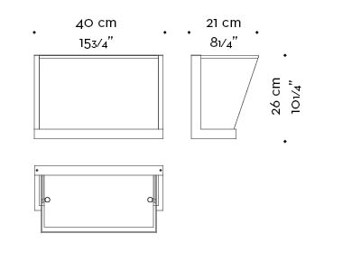 Dimensioni di Colette, lampada da parete a LED in bronzo, nichel o cromo con paralume in lino, cotone o con bordo fatto a mano, del catalogo di Promemoria | Promemoria