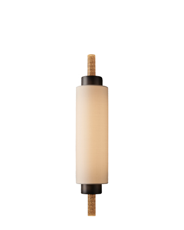 Francis is a wall bronze LED lamp with linen, cotton or silk lampshade with handmade edge and Murano glass details, from Promemoria's Amaranthine Tales collection | Promemoria