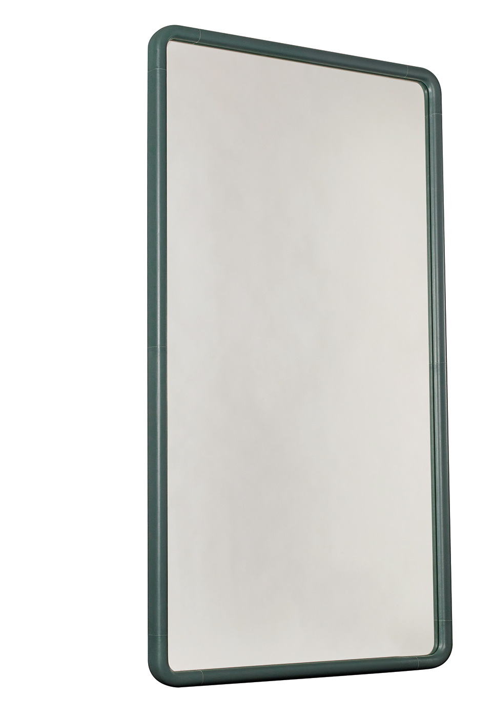 Ey-de-Net est un miroir avec un cadre en bois ou intégralement revêtu de cuir. Ce miroir fait partie de la collection « Night Tales » de Promemoria | Promemoria