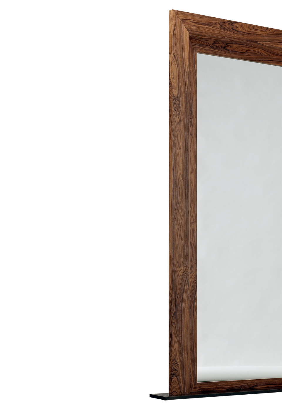 Mondù è uno specchio da parete con struttura in legno e base in brondo, del catalogo di Promemoria | Promemoria