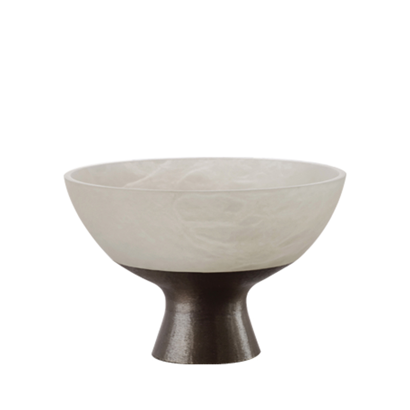 Coppetta is a bronze and alabaster vase, from Promemoria's catalogue | Promemoria