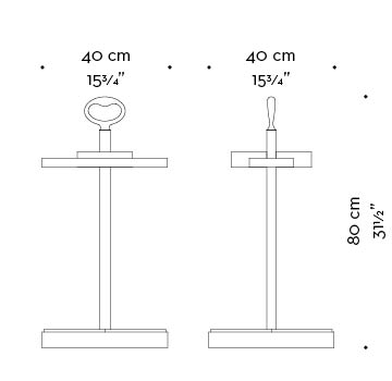 Dimensions of Fred, a bronze umbrella stand from Promemoria's catalogue | Promemoria