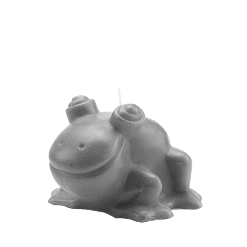 Rana Candela is a candle shaped like a frog, Promemoria's mascot, available in several colors, from Promemoria's catalogue | Promemoria