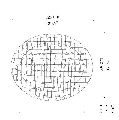 Dimensions of Mercurio, a leather tray, from Promemoria's catalogue | Promemoria