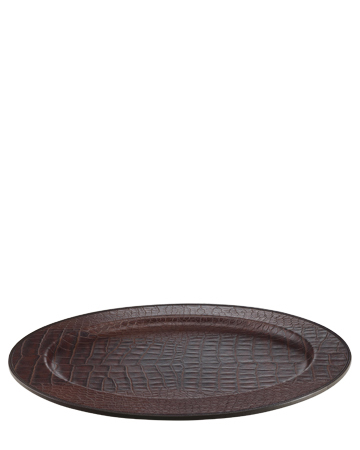 Mercurio is a leather tray, from Promemoria's catalogue | Promemoria