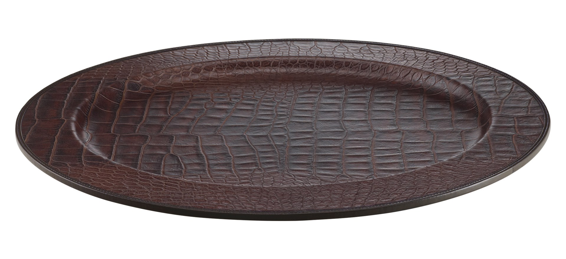 Mercurio is a leather tray, from Promemoria's catalogue | Promemoria