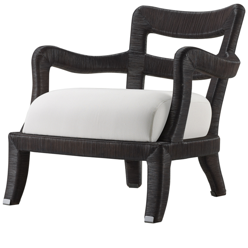 Topazia&amp;nbsp;— деревянное кресло для улицы с обивкой из ткани или кожи и бронзовыми ножками из каталога мебели для улицы Promemoria | Promemoria