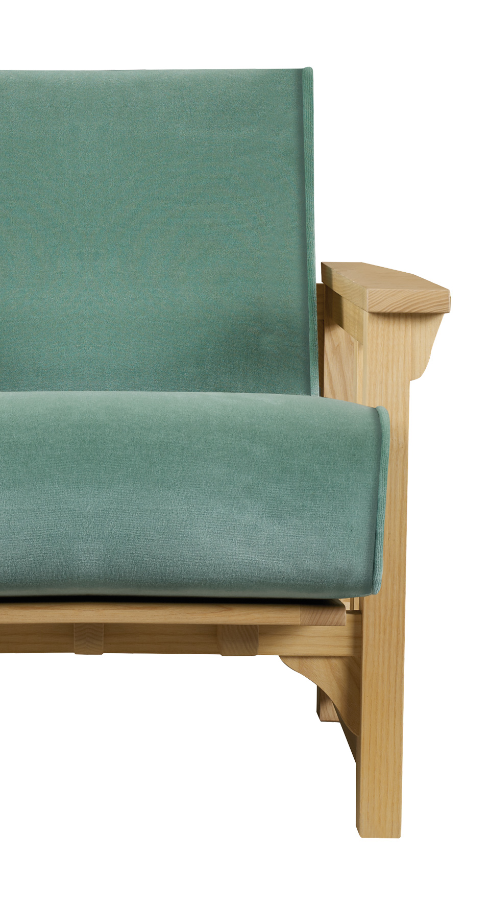 Tremezzo is an outdoor reclining wooden armchair with removable fabric or leather cushion, from Promemoria's outdoor catalogue | Promemoria