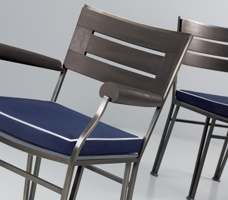 Cernobbio — стул и скамья для улицы из бронзы из каталога мебели для улицы Promemoria | Promemoria