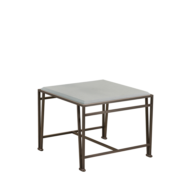 Cernobbio is an outdoor small table with bronze base and marble top, from Promemoria's outdoor catalogue | Promemoria