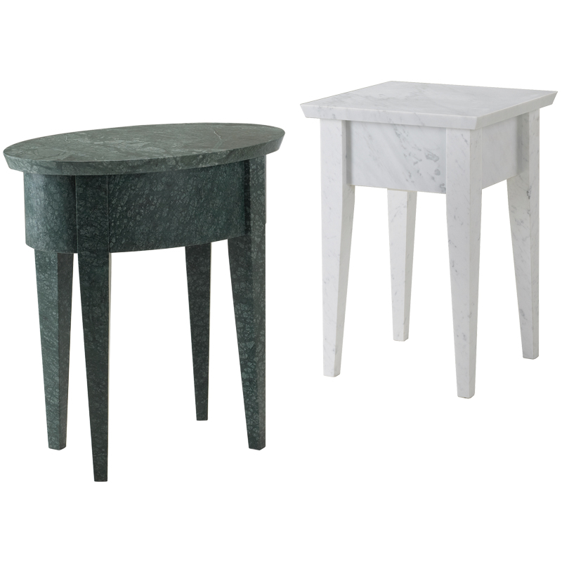 Lierna is an outdoor marble small table and console, from Promemoria's outdoor catalogue | Promemoria