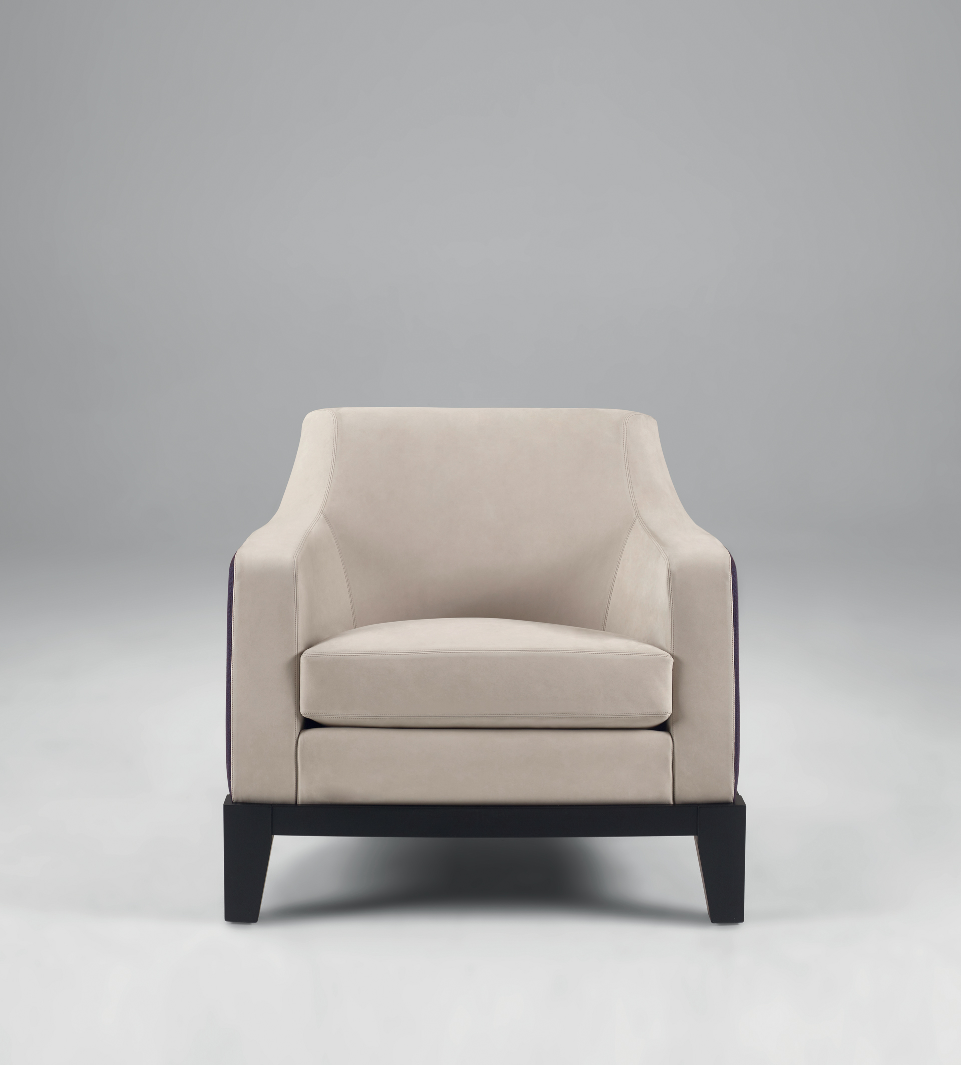 Aziza is a wooden armchair covered in fabric or leather, from Promemoria's catalogue | Promemoria