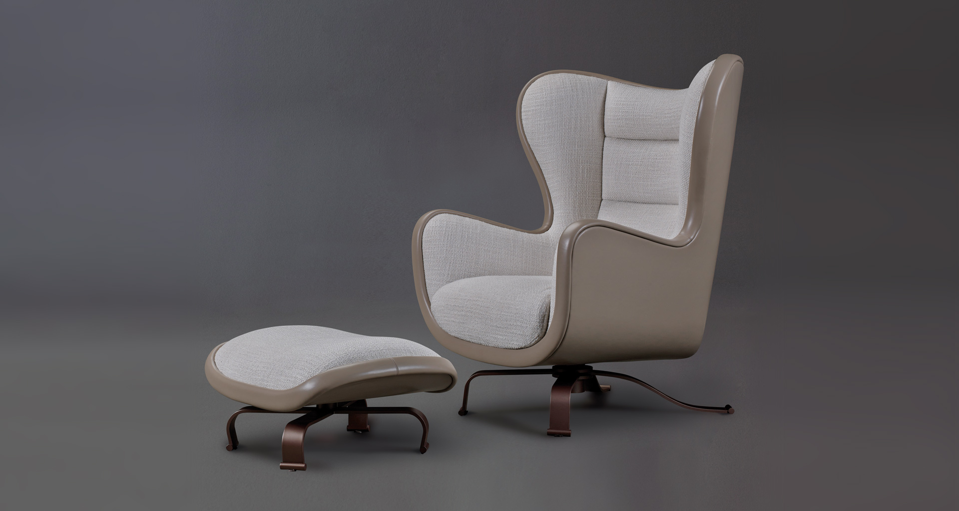 Promemoria Butterfly Armchair With Swivel Base