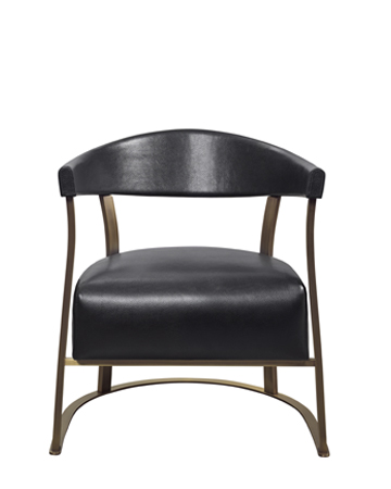 Rachele est un fauteuil en bronze avec revêtement en cuir. Ce meuble figure dans le catalogue Promemoria | Promemoria