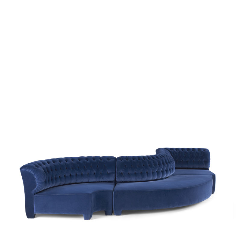 Adriano is a modular sofa that can be arranged in several different forms and covered in many different ways, from Promemoria's catalogue | Promemoria