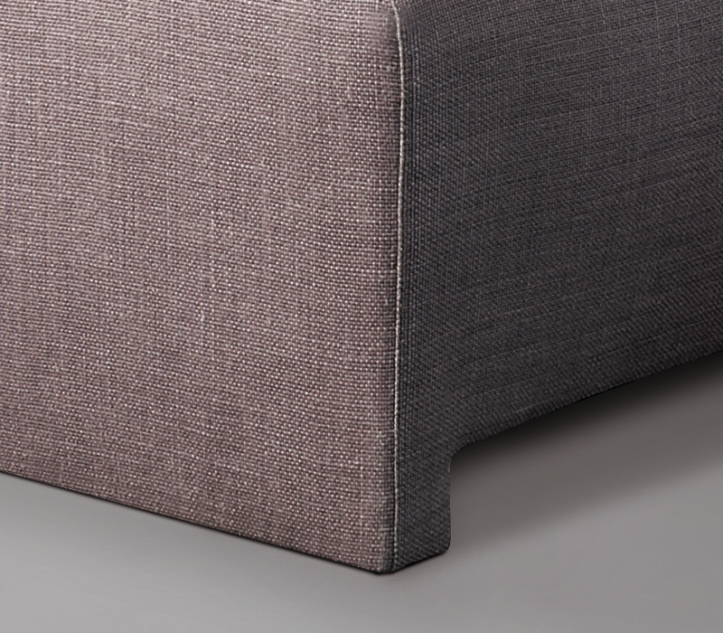 Detail of Ginevra, a pouf covered in fabric or leather, from Promemoria's catalogue | Promemoria