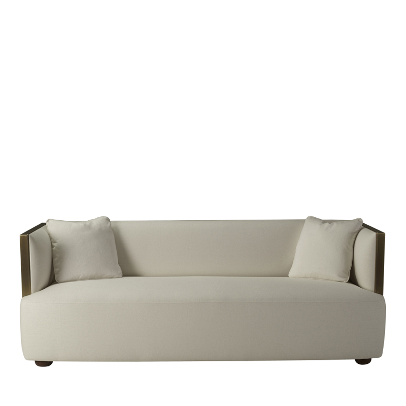 Boccaccio — диван с бронзовым каркасом и обивкой из ткани, представленный в каталоге Promemoria | Promemoria