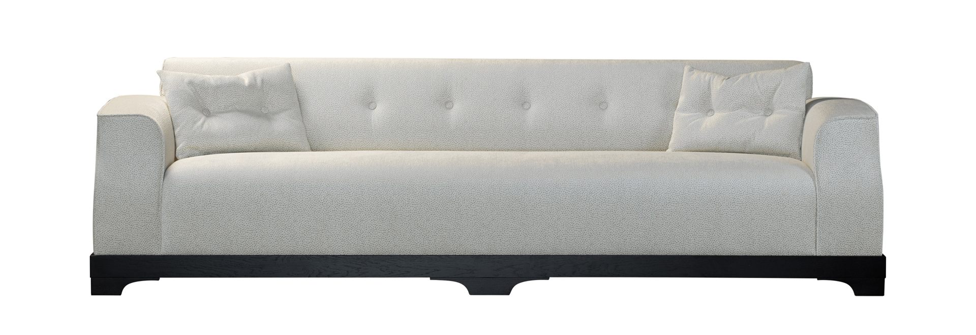 /mediaMogador木质沙发以织物或皮革包衬，并配以哥特式风格沙发靠背和靠垫，请参见Promemoria产品目录|Promemoria