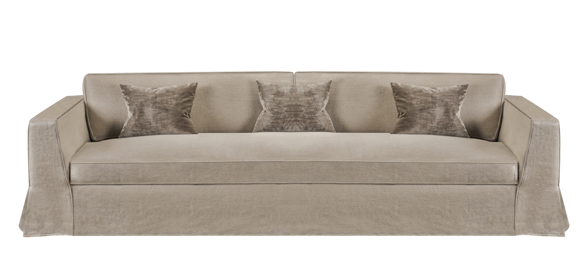 „Oscar“ ist ein Sofa mit vollständig abnehmbaren Stoffbezug, aus dem Katalog von Promemoria | Promemoria