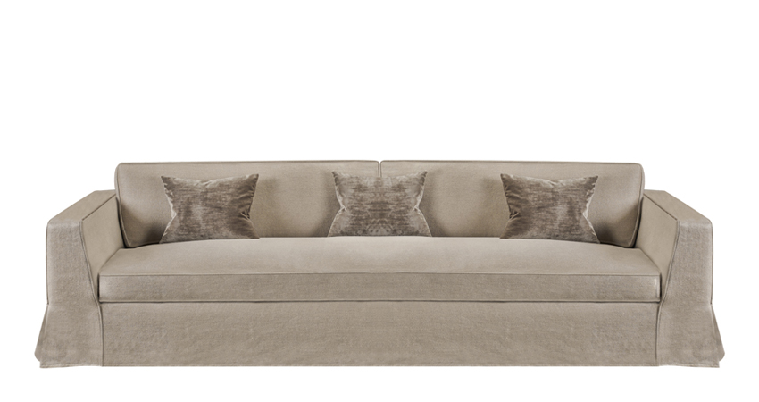 Oscar è un divano completamente rivestito in tessuto sfoderabile, del catalogo di Promemoria | Promemoria