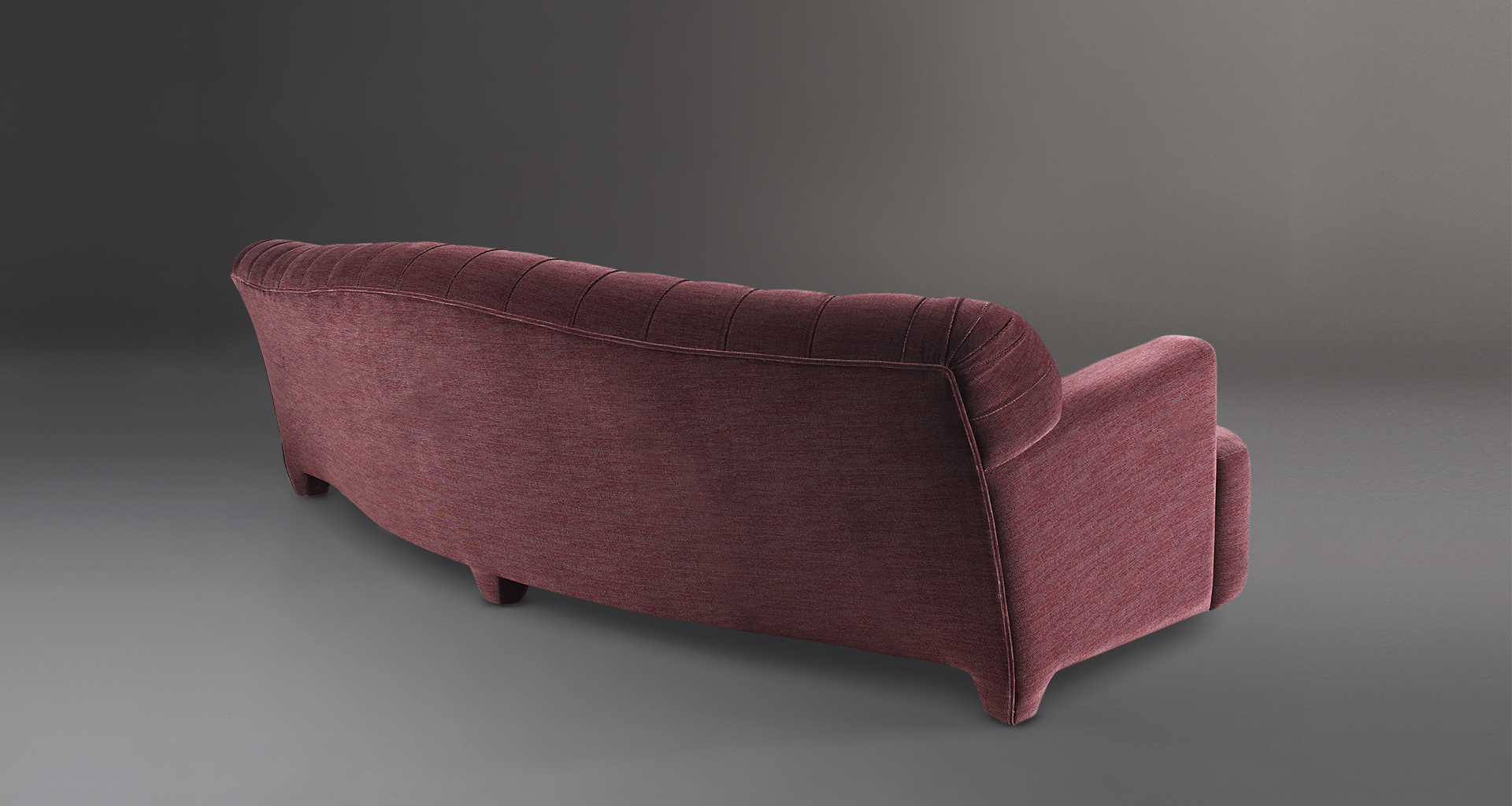 Rodolfo is a sofa covered in velvet with a capitonnè backrest, from Promemoria's catalogue | Promemoria