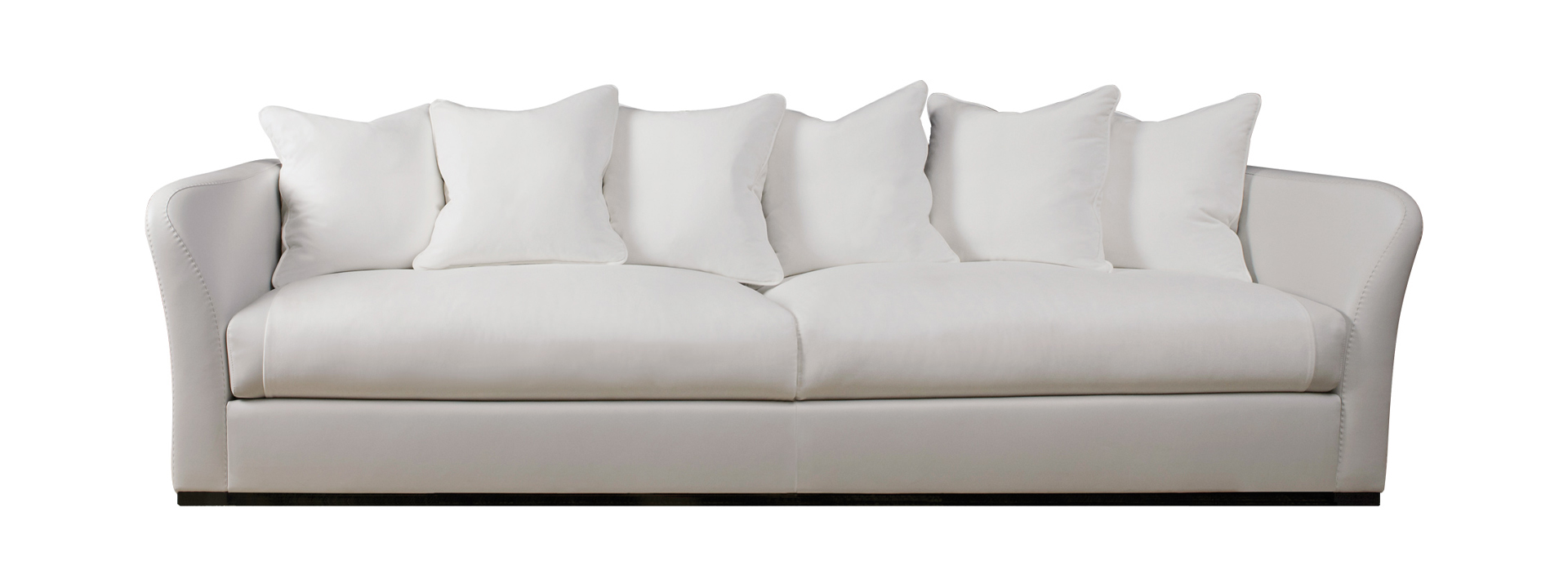 /mediaShangri-la木质沙发以皮革和织物包衬，请参见Promemoria产品目录|Promemoria
