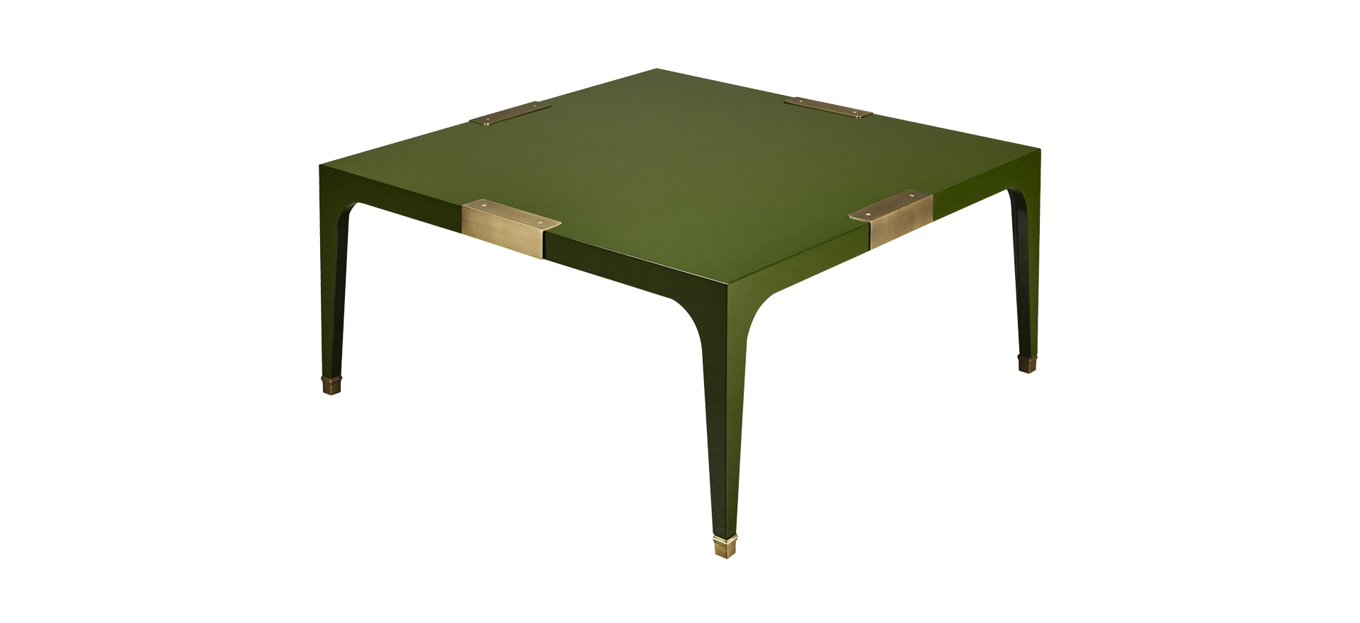 DC Table è un tavolo basso in semilucido con piedini e dettaglio in bronzo, della collezione The London Collection di Promemoria | Promemoria