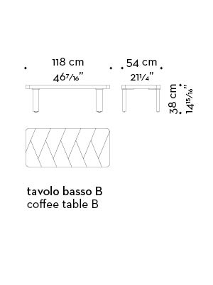 Dimensions of Passepartout, two wooden coffee tables with wheels and bronze decoration, from Promemoria's catalogue | Promemoria