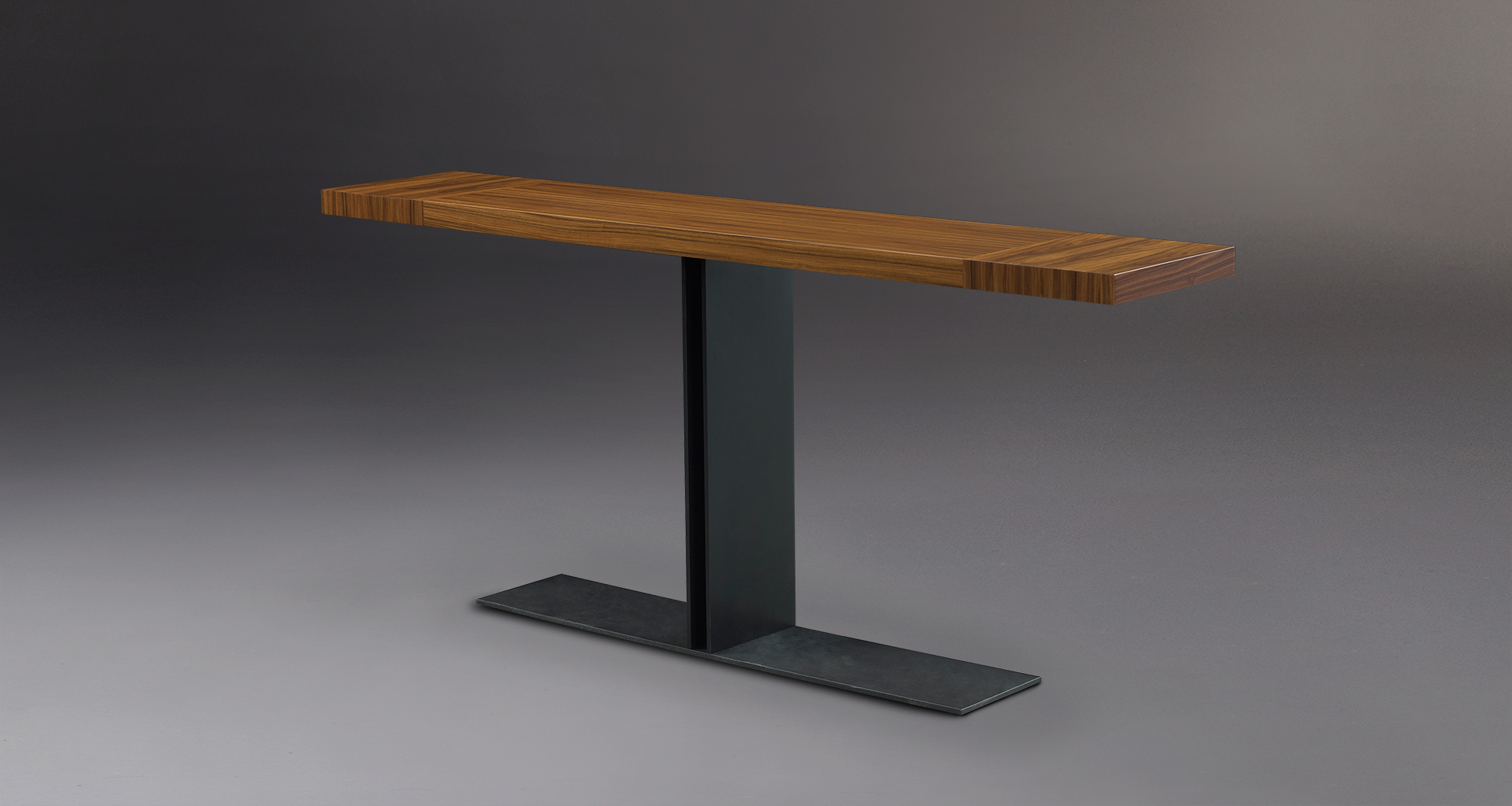 Manfred is a bronze console with inlaid wooden top, from Promemoria's Fairy Tales collection | Promemoria