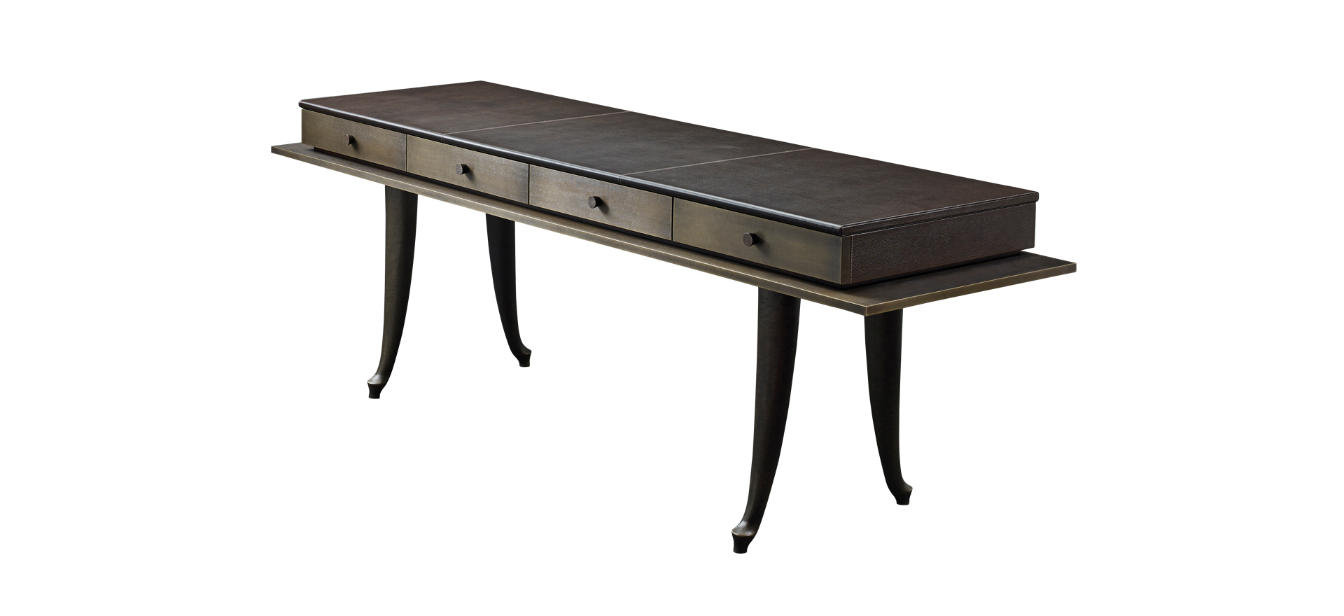 Muu è una consolle in bronzo con cassetti, del catalogo di Promemoria | Promemoria