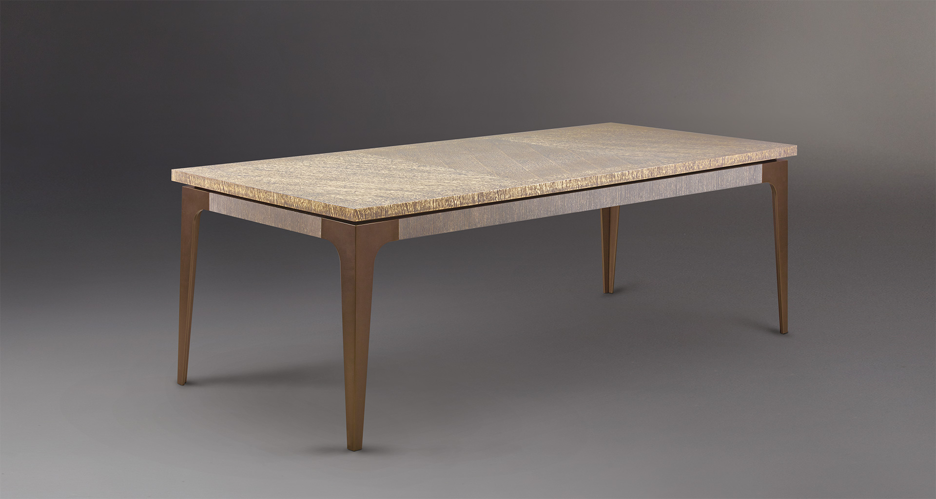 Cadogan is a bronze dining table with available in different finishes, from Promemoria's The London Collection | Promemoria