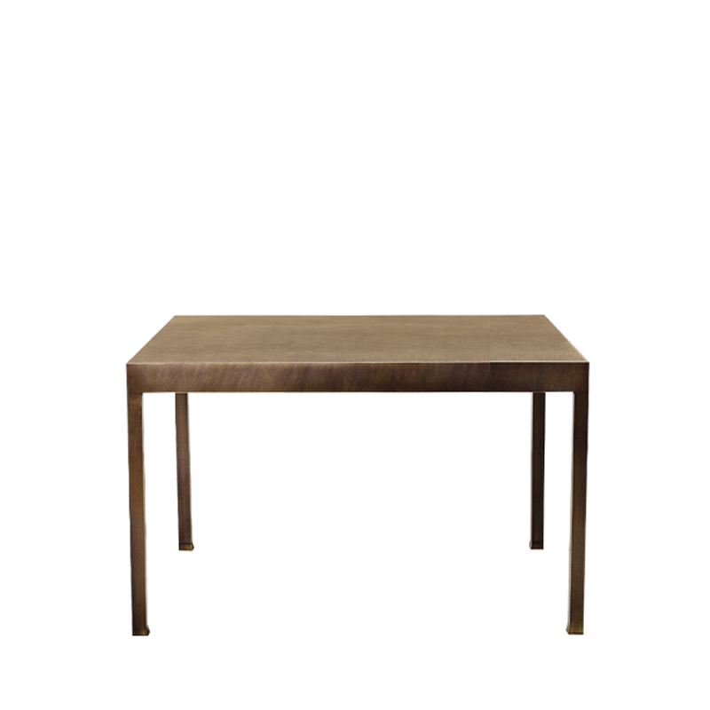 Gong — бронзовый обеденный стол из каталога Promemoria со стеклянной столешницей | Promemoria