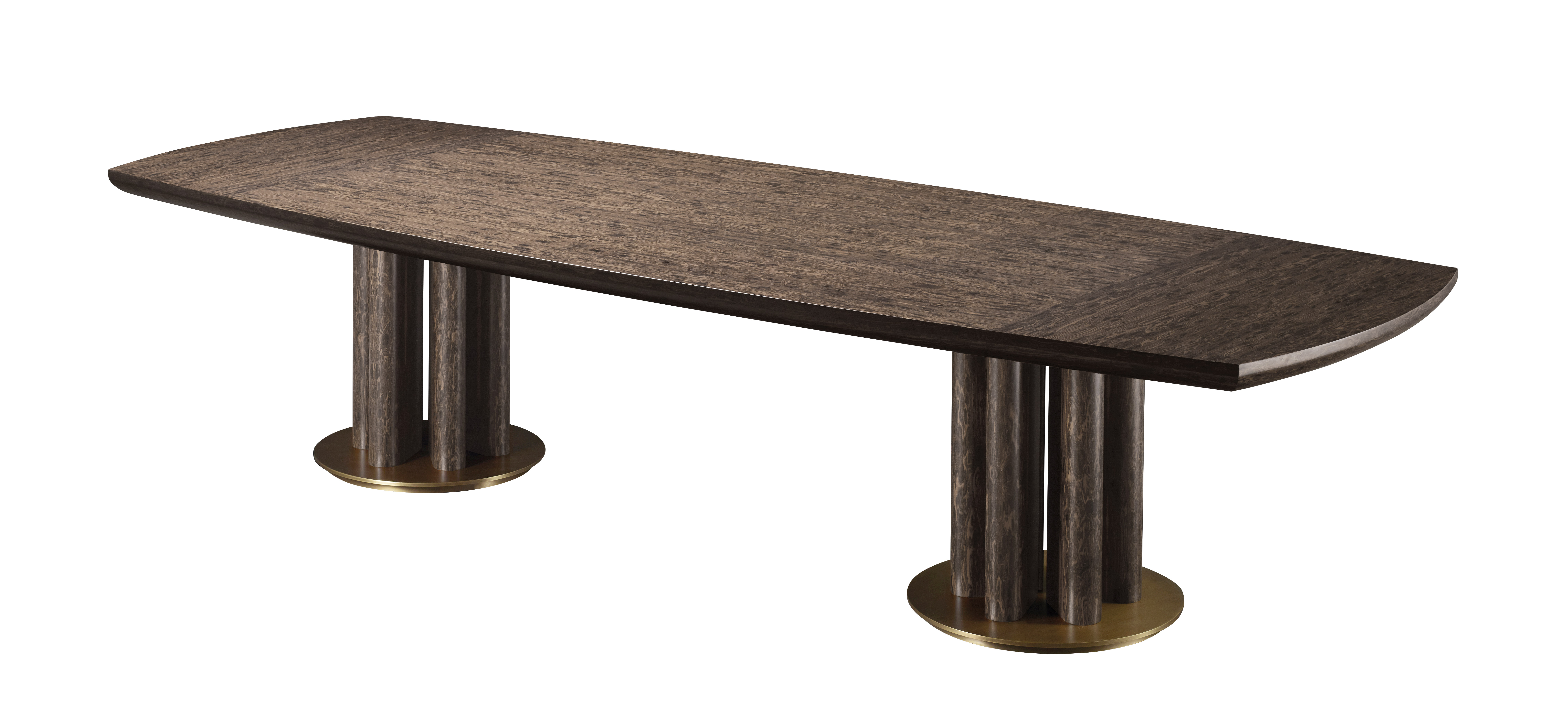 Orazio is a wooden and bronze dining table, from Promemoria's Amaranthine Tales collection | Promemoria