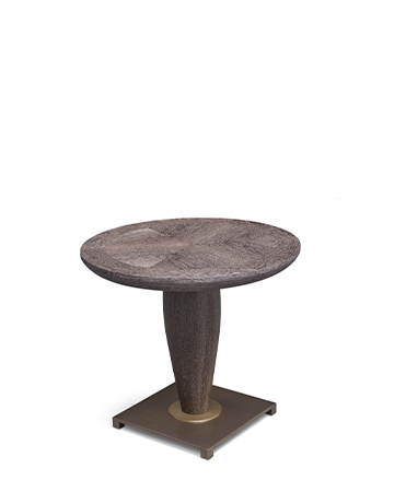 Bassano è un tavolino in legno con base in bronzo, del catalogo di Promemoria | Promemoria