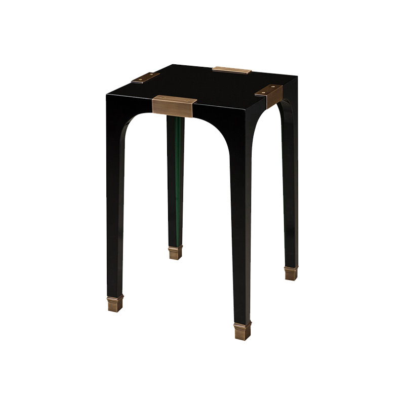 DC Table is a semi-gloss small table with bronze feet and details, from Promemoria's The London Collection | Promemoria