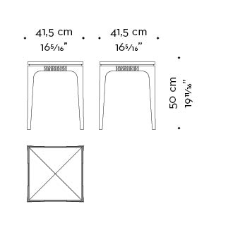Dimensions of Lowndes, a bronze small table with bronze details, from Promemoria's The Londong Collection | Promemoria