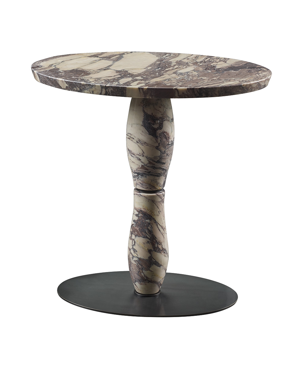 „Méditerranée“ ist ein Beistelltisch aus Marmor oder Bronze und Holz, aus der „Capsule Collection“ von Olivier Gagnère für Promemoria | Promemoria
