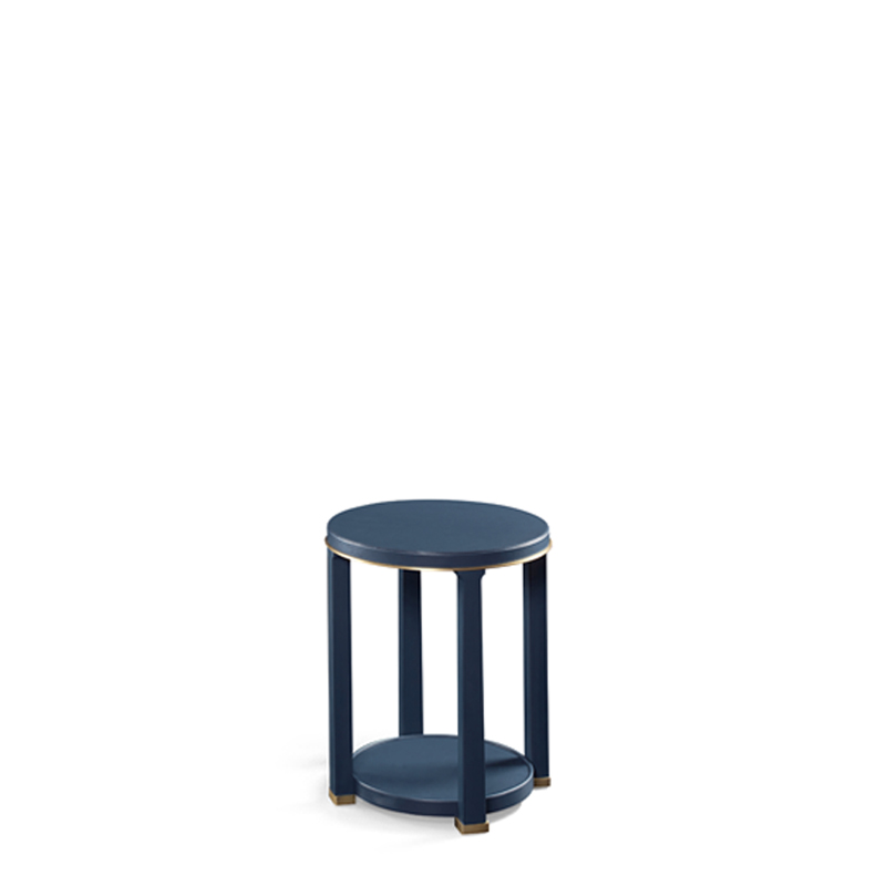 Momus is a wooden small table and gueridon with bronze base and profile, from Promemoria's Night Tales collection | Promemoria