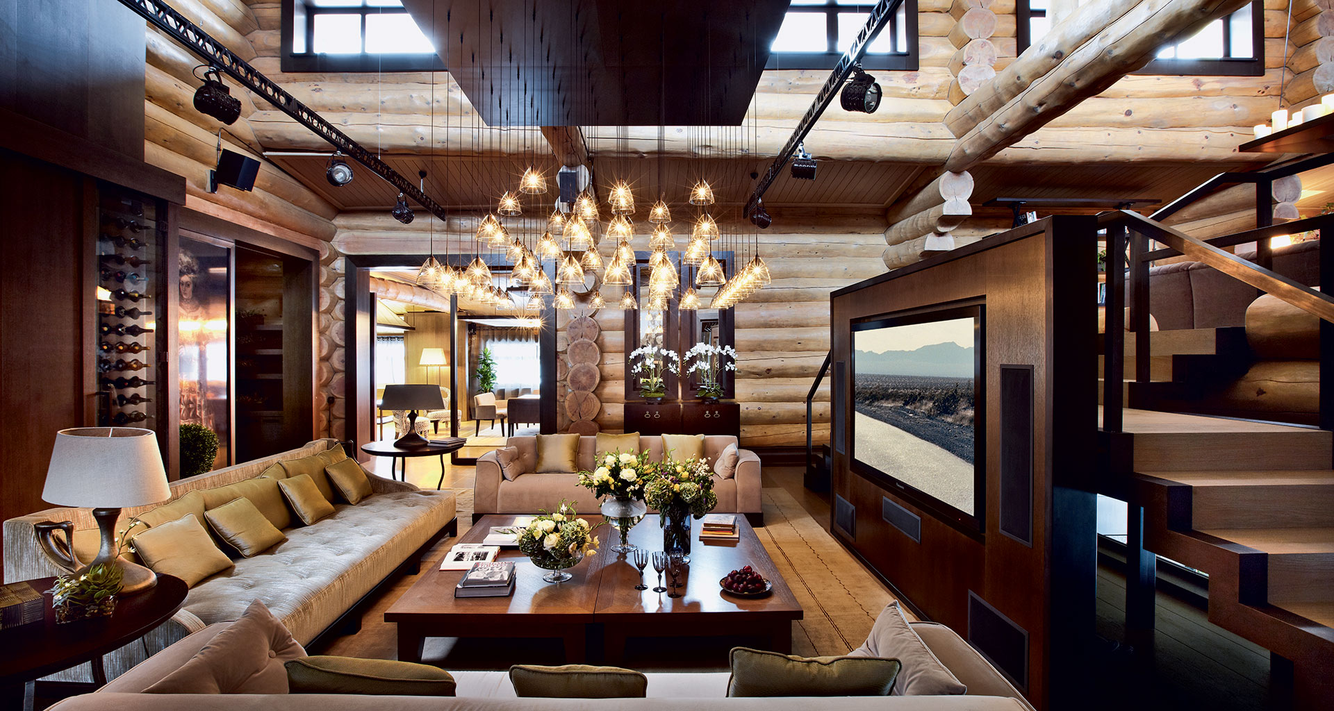 Living room in a private residence in Moscow furnished with Promemoria | Promemoria