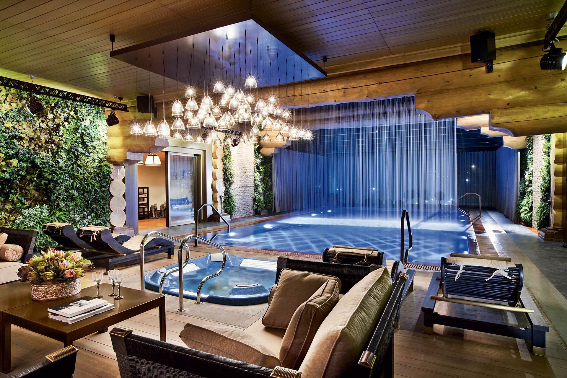 Indoor pool with jacuzzi in a private residence in Moscow furnished with Promemoria | Promemoria