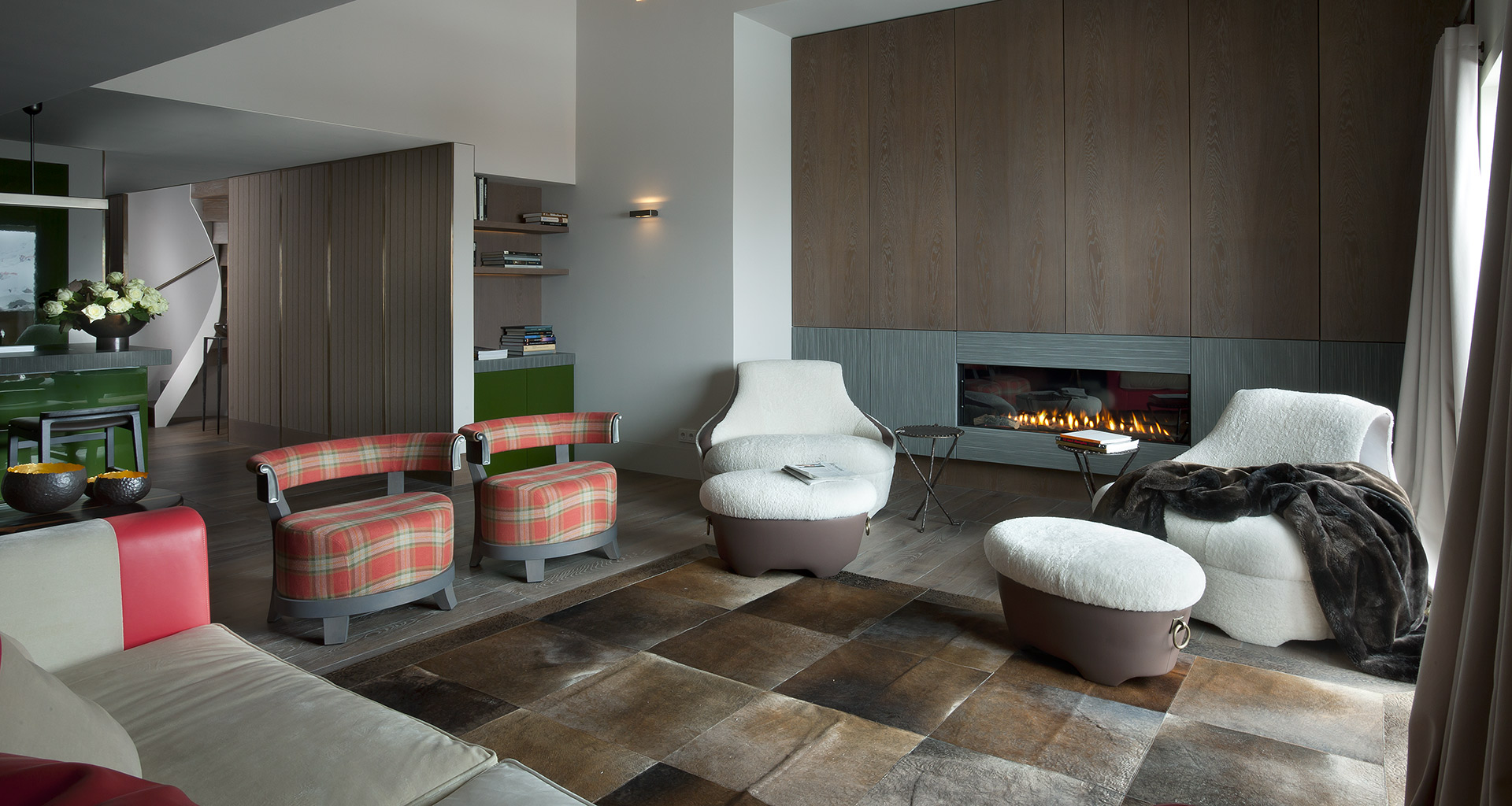 Living room in a private residence in Austria furnished with Promemoria | Promemoria